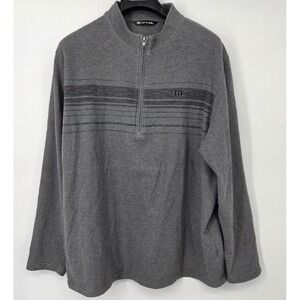 Travis Mathew Fleece 1/2 Zip Pullover Men's Size XXL 2XL Gray Golf Stretch EUC